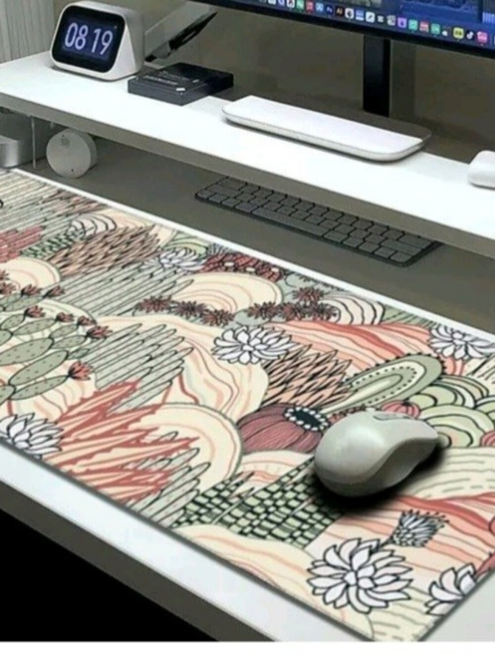 Cactus Floral Home/Office/Gaming Desk Mousepad XL